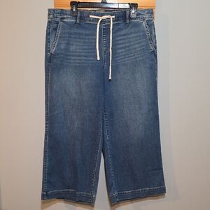 Torrid NWT Crop Weekend Wide Leg Supersoft Mid-Rise Jean | Size 1 (14-16) |